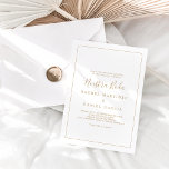 Minimalist Gold Spanish Nuestra Boda Invitation<br><div class="desc">This minimalist gold Spanish nuestra boda invitation is perfect for a simple wedding. The modern romantic design features classic gold and white typography paired with a rustic yet elegant calligraphy with vintage hand lettered style. Customisable in any colour. Keep the design simple and elegant, as is, or personalise it by...</div>