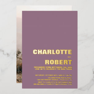 Minimalist Gold Text Dusty Rose Wedding Reception