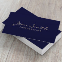 Minimalist Gold Typography Elegant Navy Blue