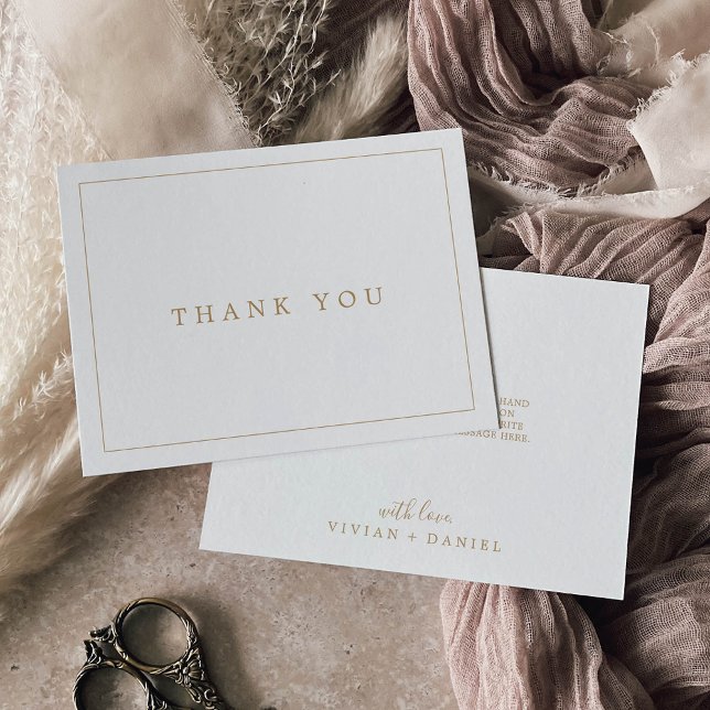 Minimalist Gold Typography Thank You Card (Creator Uploaded)