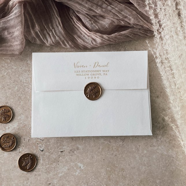 Minimalist Gold Wedding Invitation Envelope (Creator Uploaded)