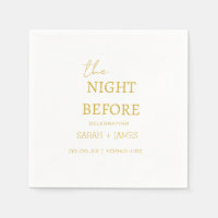 Minimalist Gold & White The Night Before Wedding 