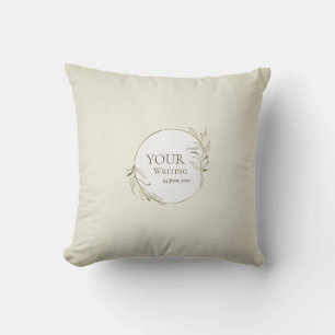 Minimalist Golden Botanical Foliage Cushion
