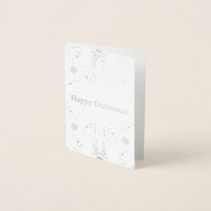 Minimalist golden foil Christmas Card
