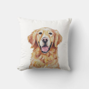 Minimalist Golden Retriever Dog Inspired  Throw P Cushion