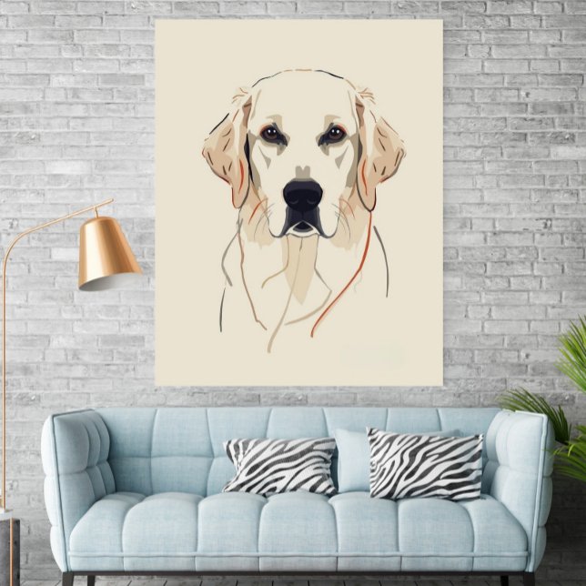Minimalist Golden Retriever Line Art Poster (Creator Uploaded)