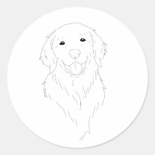 Minimalist Golden retriever lover stickers