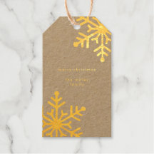 Minimalist Golden Snowflakes Merry Christmas 