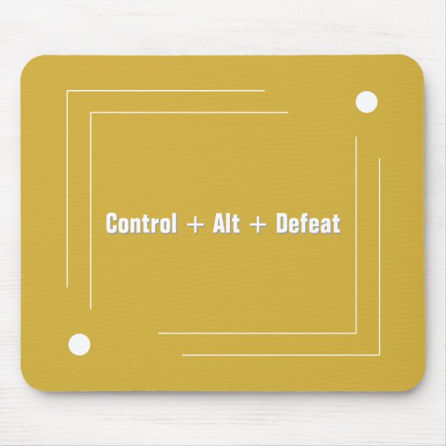 Minimalist Golden Witty Quote Mousepad (Front)