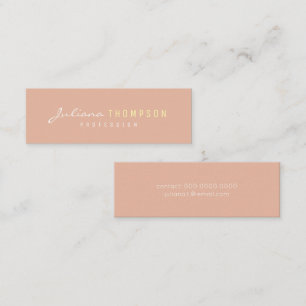 Minimalist gorgeous girly boho rose mini business card