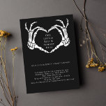 Minimalist Goth Skeleton Hands Baby Shower  Invitation<br><div class="desc">Minimalist Goth Skeleton Hands Baby Shower Invitation</div>