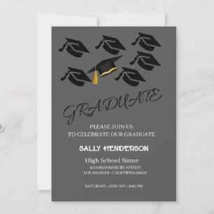 Minimalist Grad Party Invitation