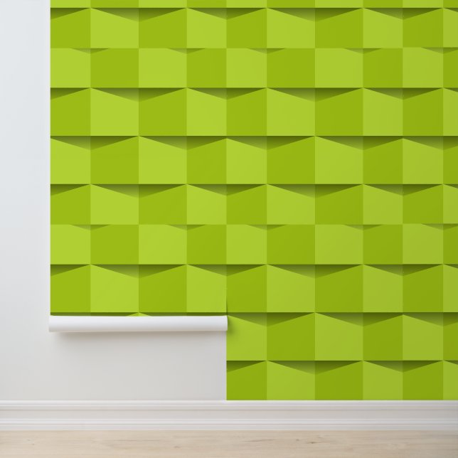 Minimalist Gradient Abstract in Bright Green Tones Wallpaper (Application)