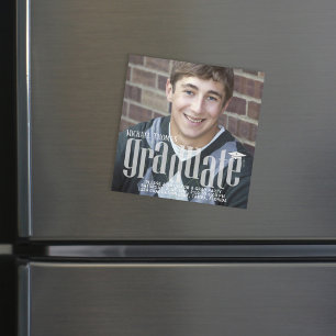 Minimalist Graduate Modern Simple Photo Magnet
