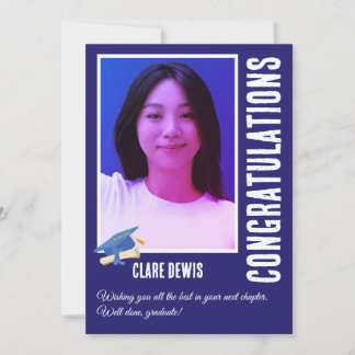 Minimalist "Graduate" Photo Announcement