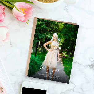 Minimalist Graduate Photo Announcement