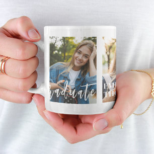 Minimalist Graduate Picture Photo Calligraphy  Coffee Mug