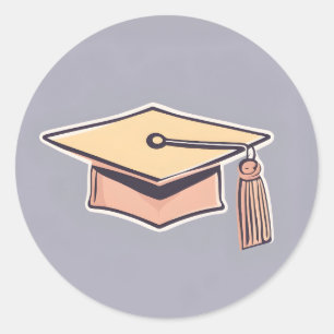Minimalist Graduation Cap Sticker