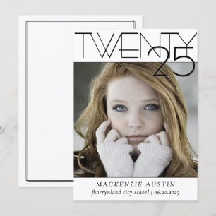 Minimalist Graduation Classic Script Grad Photo Announcement