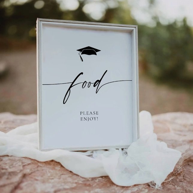Minimalist Graduation Food Pedestal Sign (Creator Uploaded)