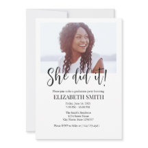 Minimalist Graduation Invitation Template 