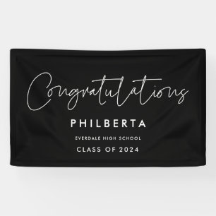 Minimalist Graduation party Congratulations Banner