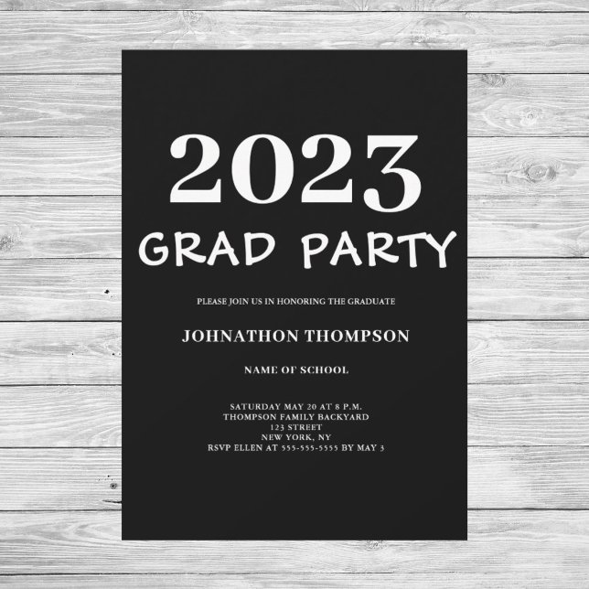 Minimalist Graduation Party  Invitation (Creator Uploaded)