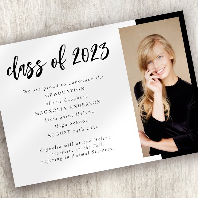 Minimalist Graduation Photo Announcement (Creator Uploaded)
