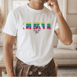 Minimalist graduation stripe pattern T-Shirt