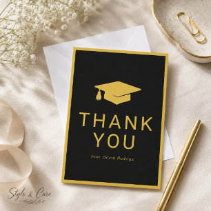 Minimalist Graduation Thank You Card for Friends