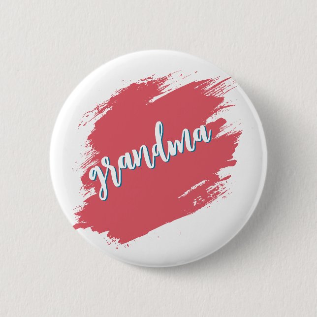 Minimalist grandma  6 cm round badge (Front)
