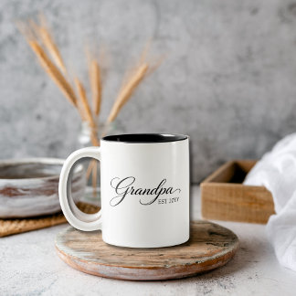 Minimalist Grandpa – Elegant Script Gift Two-Tone Coffee Mug