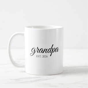 Minimalist grandpa Established Date Coffee Mug