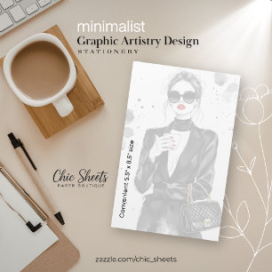 Minimalist Graphic Artistry Design Stationery