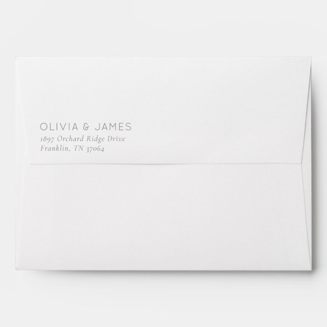 Minimalist Gray Typographic Envelope (Back (Top Flap))