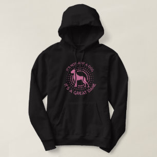 Minimalist Great Dane Silhouette Crest Hoodie