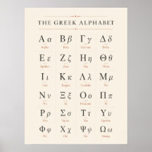 Minimalist Greek Alphabet Educational Classroom