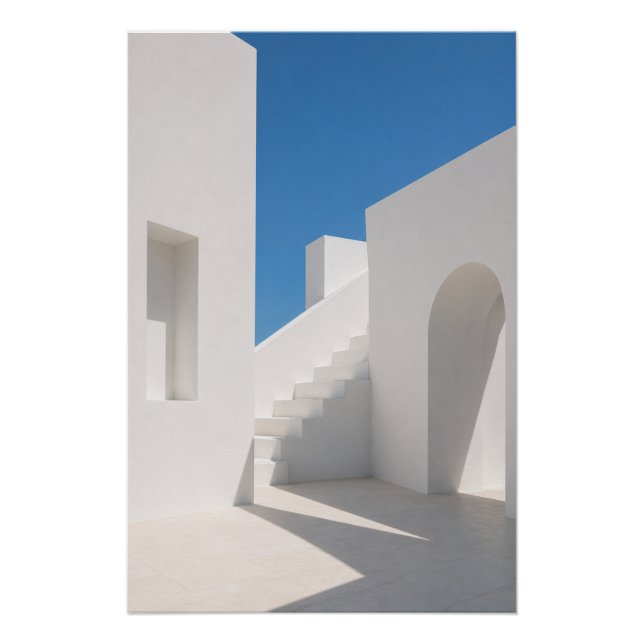 Minimalist Greek Architecture Wall Art Poster (Front)