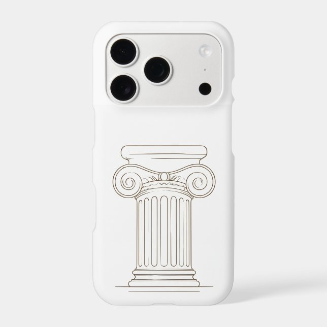 Minimalist Greek Column Phone Case (Back)