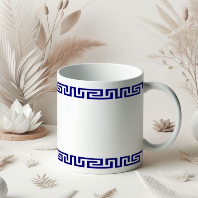 Minimalist Greek Pattern Customisable IV Coffee Mug (Creator Uploaded)