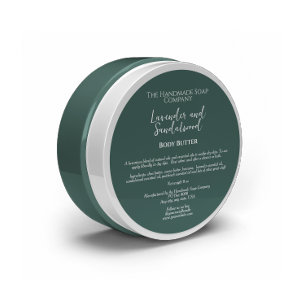 Minimalist Green Cosmetics Jar Label w Ingredients