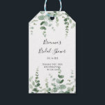Minimalist Green Eucalyptus Bridal Shower  Gift Tags<br><div class="desc">These minimalist green eucalyptus bridal shower gift tags are perfect for a modern wedding shower. The design features watercolor hand-drawn elegant botanical eucalyptus branches and leaves.</div>