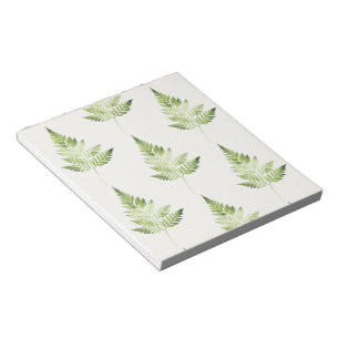 Minimalist Green Fern Botanical Illustration Notepad