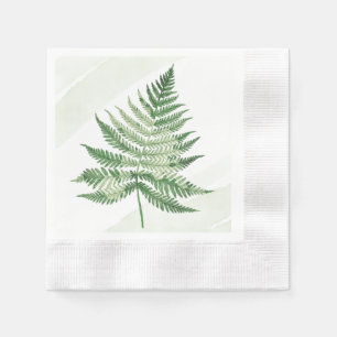 Minimalist Green Fern Napkin