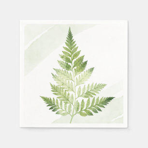 Minimalist Green Fern Napkin