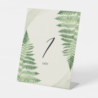 Minimalist Green Fern Pedestal Sign