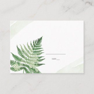 Minimalist Green Fern  Place Card