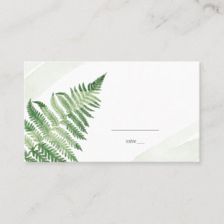 Minimalist Green Fern  Place Card