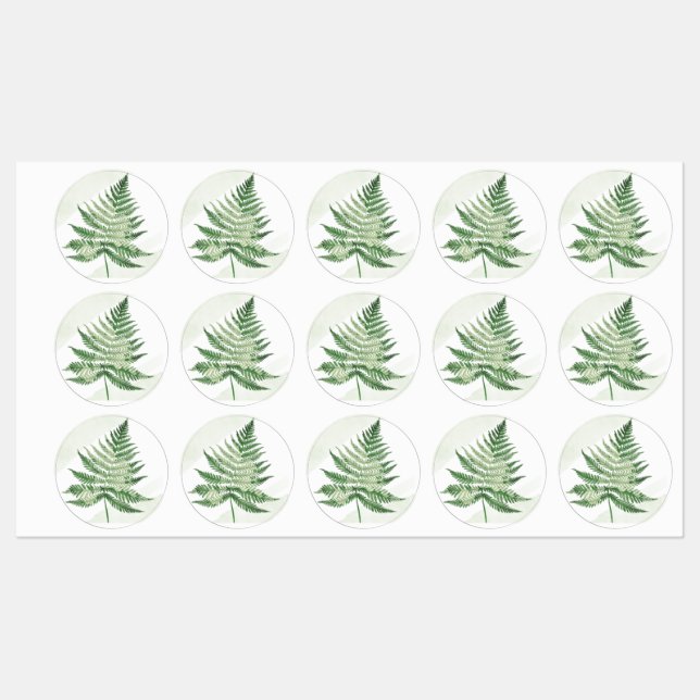 Minimalist Green Fern Wedding (Sheet)