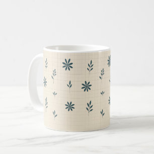 Minimalist Green Floral Classic Mug